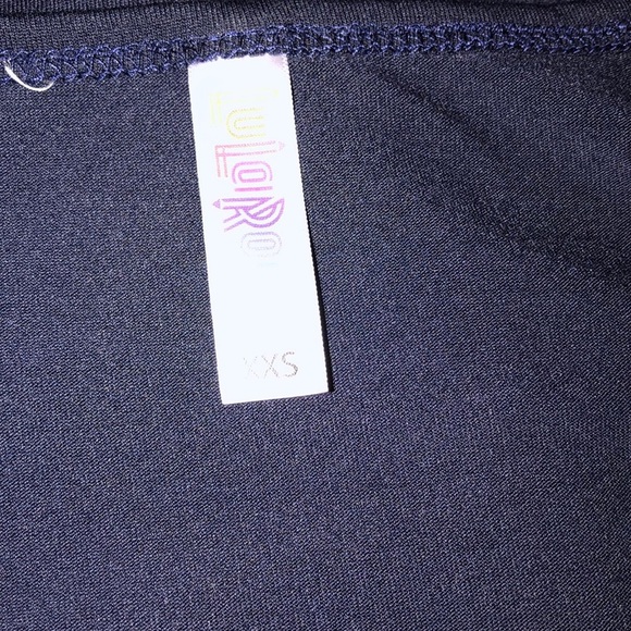 LulaRoe xsmall like new cozy navy top - Picture 3 of 3